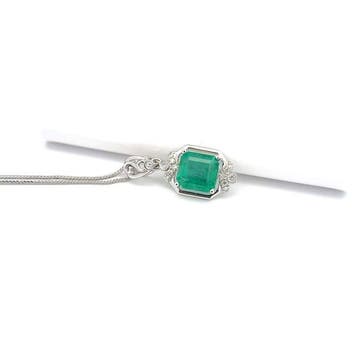 Collier avec pendentif - 14 carats Or blanc - 1.23ct. tw.