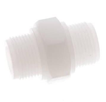 Mamelon double G3/4 PVDF 10bar (140.5psi) FDA 36mm Hex, Verzenden, Nieuw