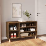 vidaXL Schoenenkast 102x36x60 cm bewerkt hout gerookt, Verzenden