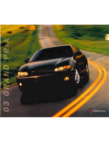 2003 PONTIAC GRAND PRIX BROCHURE ENGELS, Nieuw