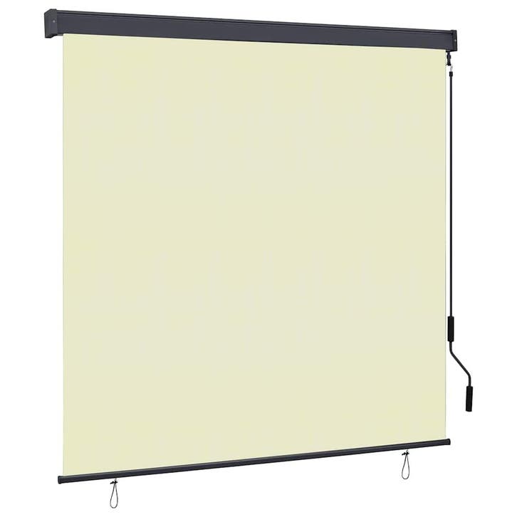 vidaXL Rolgordijn Crèmekleurig 180 x 250 cm Stof en, Huis en Inrichting, Stoffering | Gordijnen en Lamellen, Nieuw, Verzenden