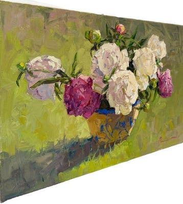 Sergei Flitov (1964) - Pivoines sous le Soleil, Antiquités & Art