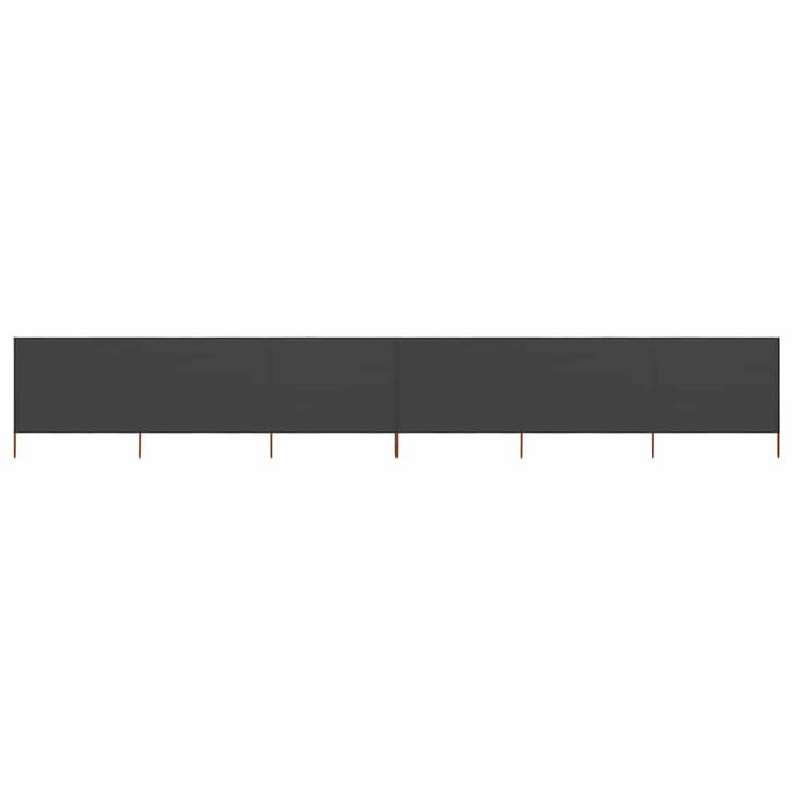 vidaXL Windscherm 6-panelen 800x160 cm stof antraciet, Jardin & Terrasse, Parasols, Envoi