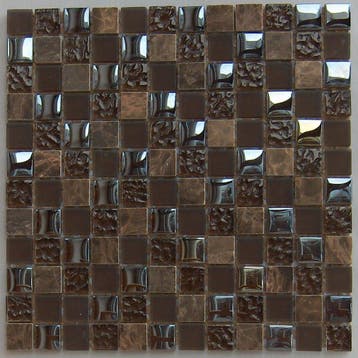 Wand Mozaïek Tegels Factory Glas Toscane Bruin - Matje 30.., Doe-het-zelf en Bouw, Wandtegels, Nieuw, Ophalen of Verzenden, 20 tot 40 cm