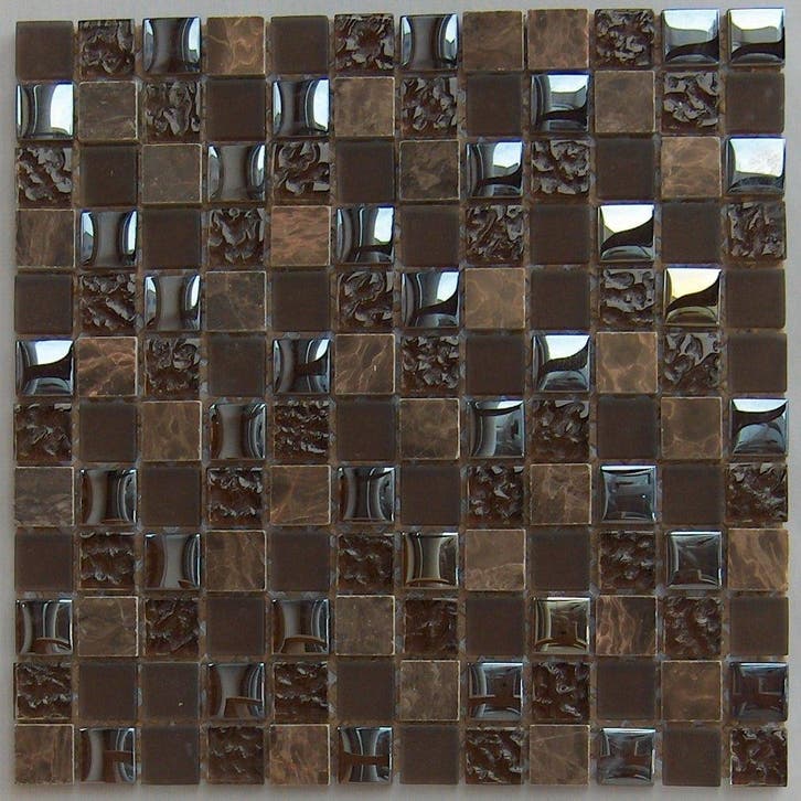 Wand Mozaïek Tegels Factory Glas Toscane Bruin - Matje 30.., Bricolage & Construction, Dalles & Carrelages, Enlèvement ou Envoi