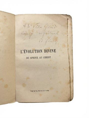 [Signature] É. Schuré - LEVOLUTION DIVINE. DU SPHINX AU