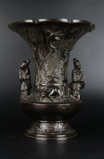 Vaas - Brons - Japan - Edo Periode (1600-1868) - Zun-shaped