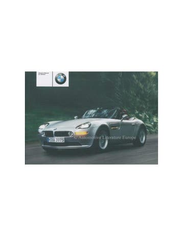 2002 BMW Z8 INSTRUCTIEBOEKJE ENGELS (USA)