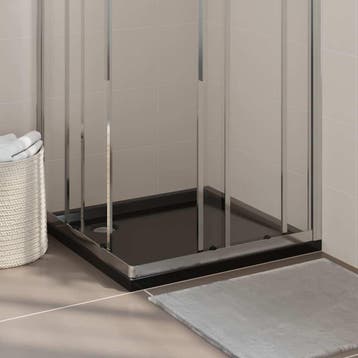 vidaXL Douchebak vierkant 80x80 cm ABS zwart, Verzenden