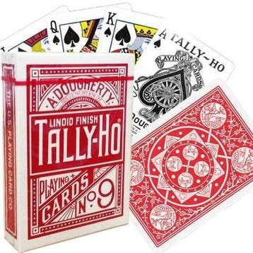 Tally-Ho Fan Rood Speelkaarten Kaartspel Pokerkaarten, Verzamelen, Verzenden, Nieuw