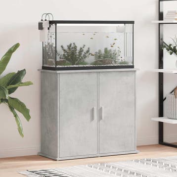 vidaXL Aquariumstandaard Betongrijs 81x36x73 cm Bewerkt hout, Verzenden, Nieuw