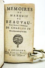 Marquis de Beauvau - Mémoires du Marquis de Beauvau - 1689, Antiquités & Art