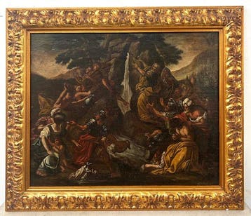 Italiaanse school (XVI) - Mosè fa scaturire lacqua dalla