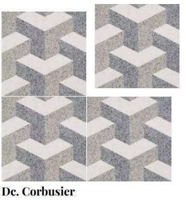 Corbusier 22.3x22.3 Decor / Design Tegel ( Keramisch ) /, Doe-het-zelf en Bouw, Tegels, Ophalen of Verzenden