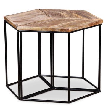 vidaXL Salontafel 56x48x40 cm massief mangohout, Huis en Inrichting, Tafels | Bijzettafels, Verzenden, Nieuw