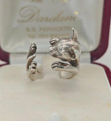 Zonder minimumprijs - Ring Zilver - kat