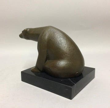 sculptuur, Ijsbeer in Art Deco stijl - gesigneerd Milo - 17