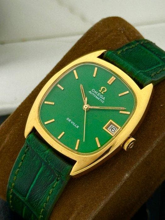 Omega - Automatic De Ville Green Dial Date Cal.1002 -, Handtassen en Accessoires, Horloges | Heren