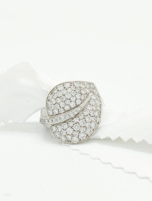 Ring - 18 karaat Witgoud Diamant (Natuurlijk), Bijoux, Sacs & Beauté, Bagues
