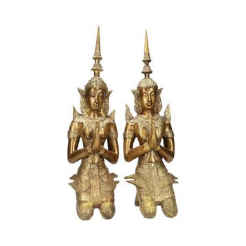 sculptuur, Vintage Teppanom - Temple guardians - 48 cm -, Antiek en Kunst