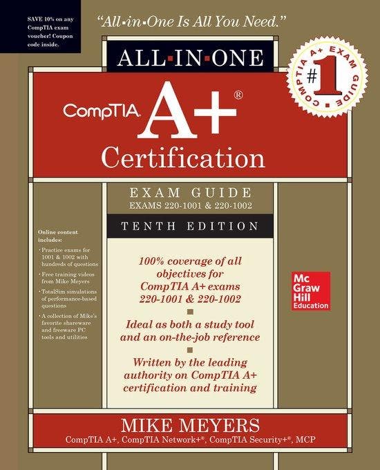 CompTIA A+ Certification All-in-One Exam Guide, Tenth, Livres, Langue | Anglais, Envoi