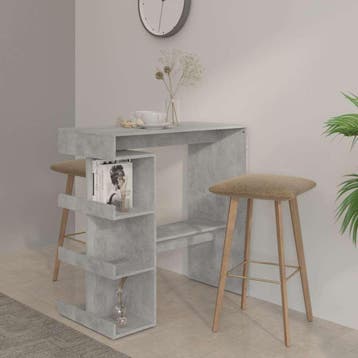 vidaXL Bartafel met opbergrek 100x50x101,5 cm bewerkt hout, Verzenden, Nieuw