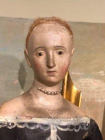 Mannequin - Madonna manichino devozionale - Bois, papier