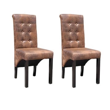 Eetkamerstoelen bruin | 47% korting, laatste stuks, Huis en Inrichting, Twee, Bruin, Verzenden, Elegant en tijdloos