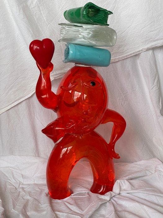 Ripollés (1932) - sculptuur, El Poeta - Murano glass - 65 cm, Antiek en Kunst, Antiek | Overige Antiek