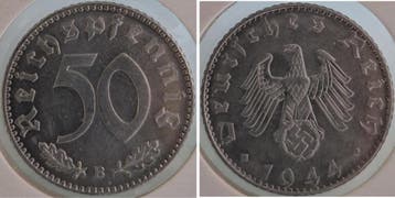 50 Rpf Duitsland 50 Reichspfennig 1944 B stgl J 372 selte..., Verzenden