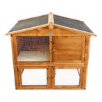 Lendo Online Clapier Lapin Extérieur 94x46x96 cm Bois Marron