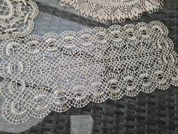 Servet (4) - 48 cm - 21 cm - Een set oude servetten., Antiek en Kunst
