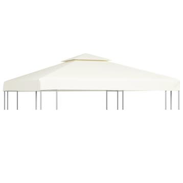 vidaXL Vervangend tentdoek prieel 310 g/m² 3x3 m crèmewit, Verzenden, Nieuw