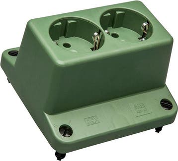 ABB 3640 Dubbele Schuko Socket Afdekking Groen Gerecycled -, Verzenden, Nieuw