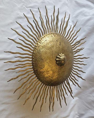 Lampe murale - Applique murale en forme de soleil dorée,, Maison & Meubles
