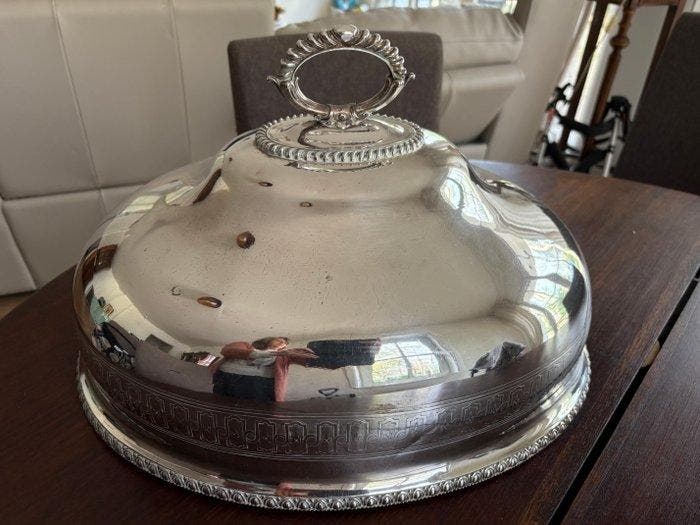 Deksel - Zilver - Zwaar verzilverde antiek, Antiquités & Art, Antiquités | Meubles | Tables