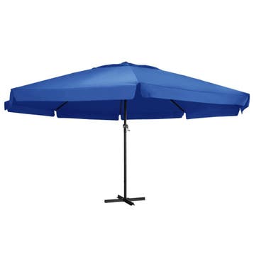 vidaXL Parasol met aluminium paal 500 cm azuurblauw, Tuin en Terras, Verzenden, Nieuw
