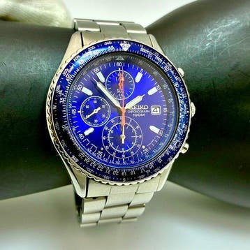 Seiko - Flightmaster Pilot Chronograph – Blue Dial &