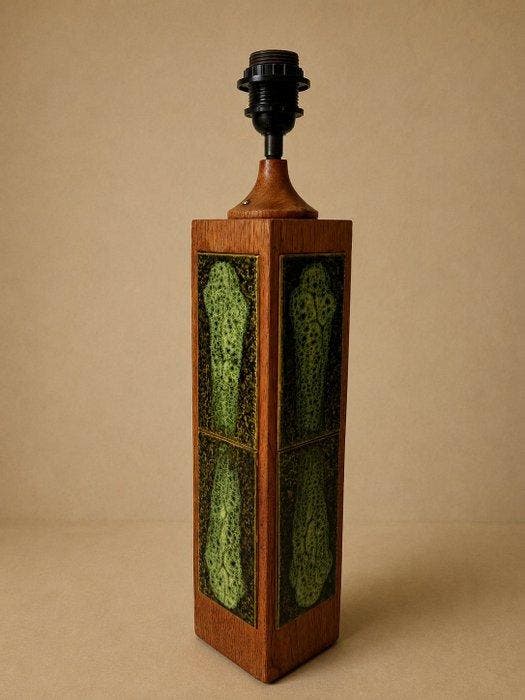 Lampe de table - Bois, Céramique, Antiquités & Art, Curiosités & Brocante