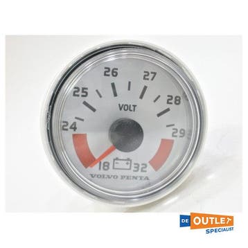 Bieden: Volvo Penta Voltmeter white 18-32V - 874925, Ophalen of Verzenden