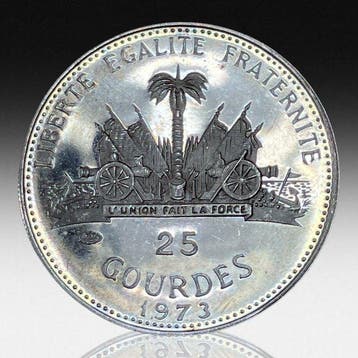 Haïti. 25 Gourdes (Christopher Columbus) Silver Proof 1973