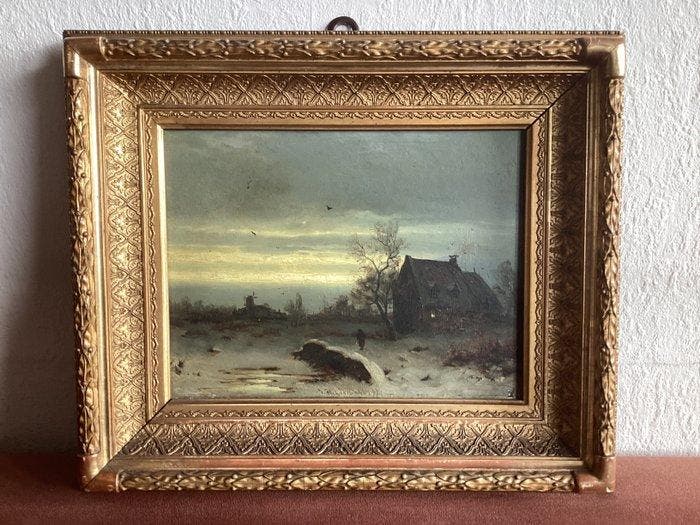 Joseph F. Heydendahl (1844-1906) - Winterlandschap met, Antiek en Kunst, Kunst | Schilderijen | Klassiek