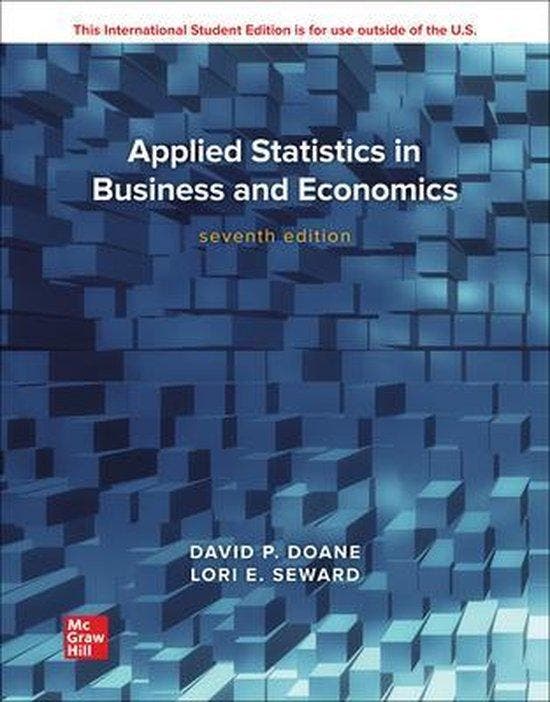 ISE Applied Statistics in Business and Economics David Doane, Livres, Langue | Anglais, Envoi