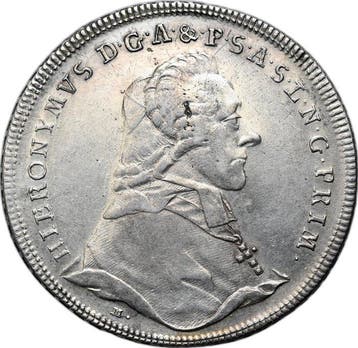 Oostenrijk. Hieronymus von Colloredo. Thaler 1785 / 1784
