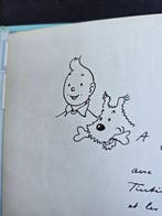 Hergé - Dessin original dédicacé + Album dédicacé + Album, Livres, BD