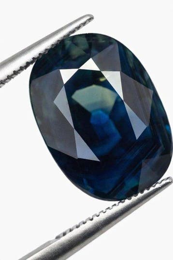 1 pcs Blauw Saffier - 4,29 ct - Lotus Gemology, Nieuw