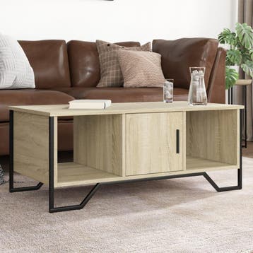 vidaXL Salontafel 100x51x40 cm bewerkt hout sonoma, Verzenden, Nieuw