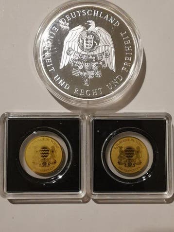 Republiek Tsjaad. 3.000 Francs 2 x Goldmünzen Chad