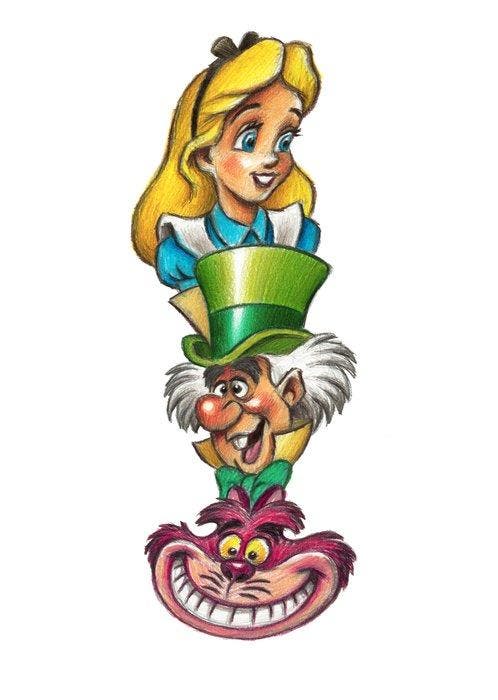 Joan Vizcarra - Alice, le Chapelier Fou et le Chat du, Collections, Disney