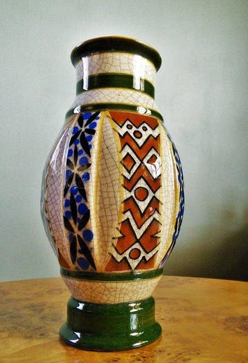 Auguste Mouzin et Cie (AMC) - Vase - Décoration tribale -